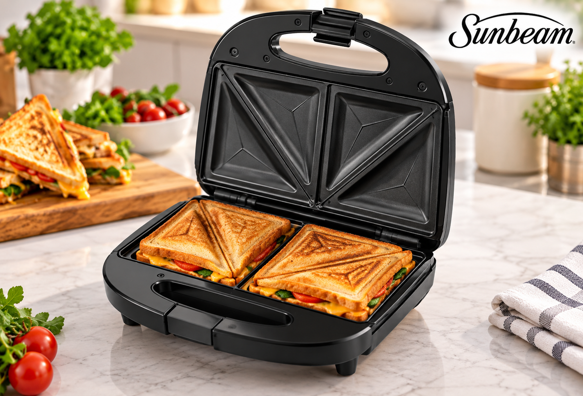 Sunbeam 2-Slice Sandwich Toaster - Black SST-053A