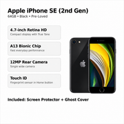 Apple iPhone SE2 64GB (Pre Loved) - includes free cover and screen protector valued at R300