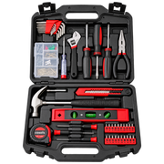 Casals 145-Piece Steel Hand Tool Set Red HH145