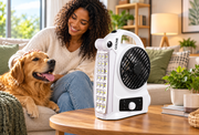 Goldair Rechargeable Fan with LED Light & Radio – GRF-8105