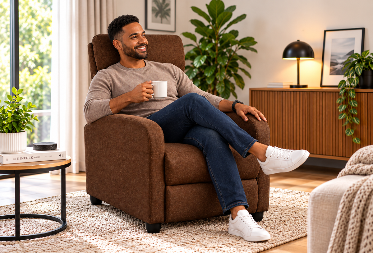 Vegas Dark Chocolate Push-Back Recliner
