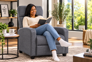 Vegas Push Back Recliner Grey - VRC-299G