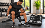 Uplift 50kg Adjustable Chrome Dumbbell & Barbell Set with Carry Case