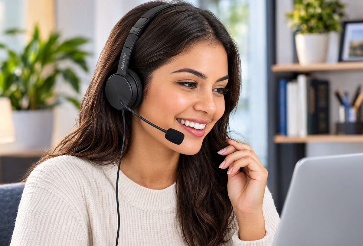 Astrum Wired USB Mono Headset with Boom Microphone – HU620