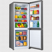 Defy DAC627 60cm Fridge/Freezer with Water Dispenser – Satin Metallic
