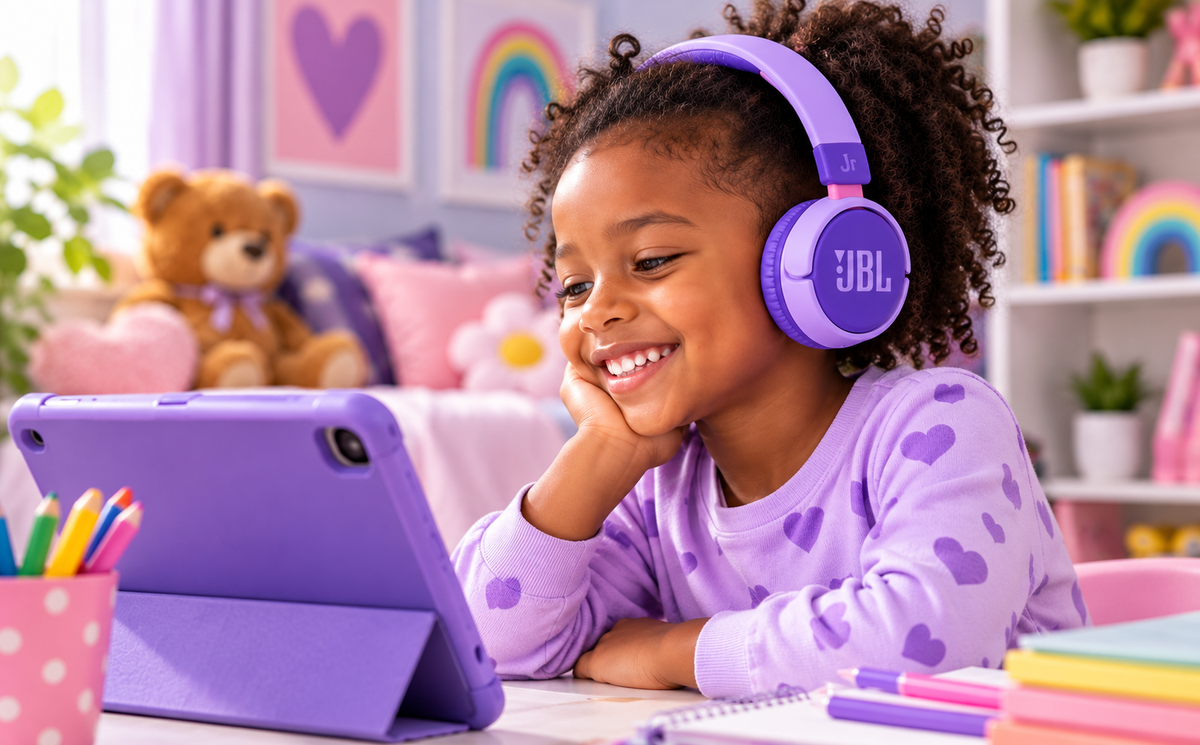 JBL JR320BT Wireless On-Ear Kids Headphones – Purple