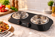 Mellerware Helios Double Spiral Hotplate 2000W Black