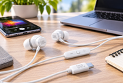 JBL Tune 305C USB-C Wired Hi-Res Earbud Headphones – White