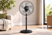 Kenwood 40cm 75W Electric Pedestal Fan – Black (IFP16.100BK)