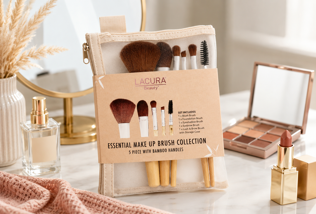 Lacura Beauty Bamboo Make Up Brush 5 Piece Set
