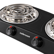 Mellerware Helios Double Spiral Hotplate 2000W Black