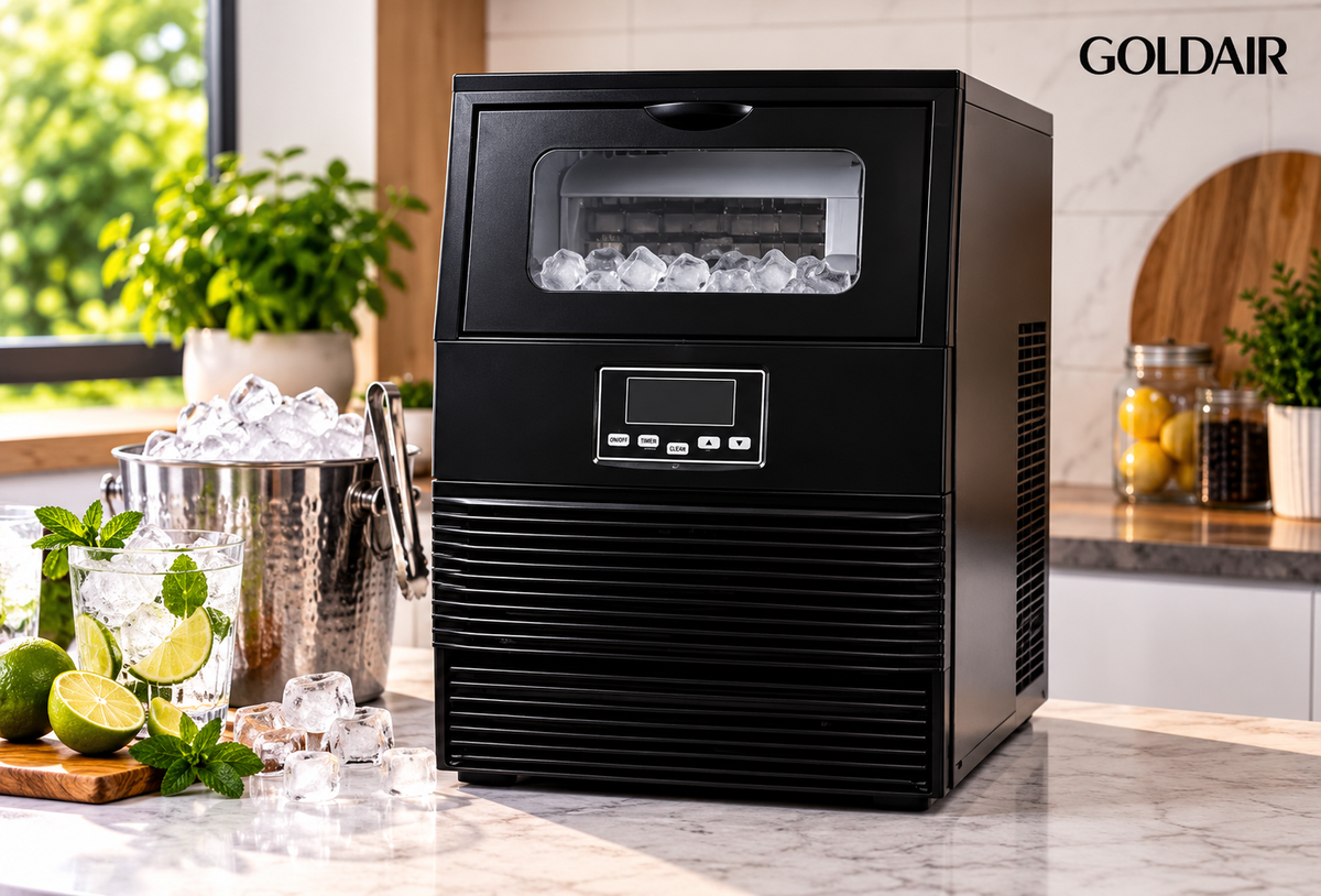 Goldair GIM-30 Continuous Feed Ice Maker – 30kg/24 Hours