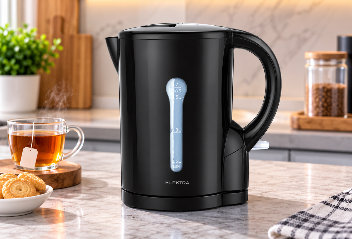 Elektra 1.7L Cordless Plastic Electric Kettle – Black - SEL-EKP02B