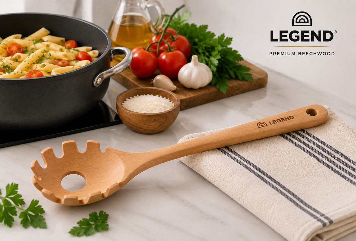 Legend Premium Beechwood Pasta Spoon - LEG-600703