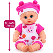 BO 16-Inch Ukoka Baby Doll with Pink Hat – 16236