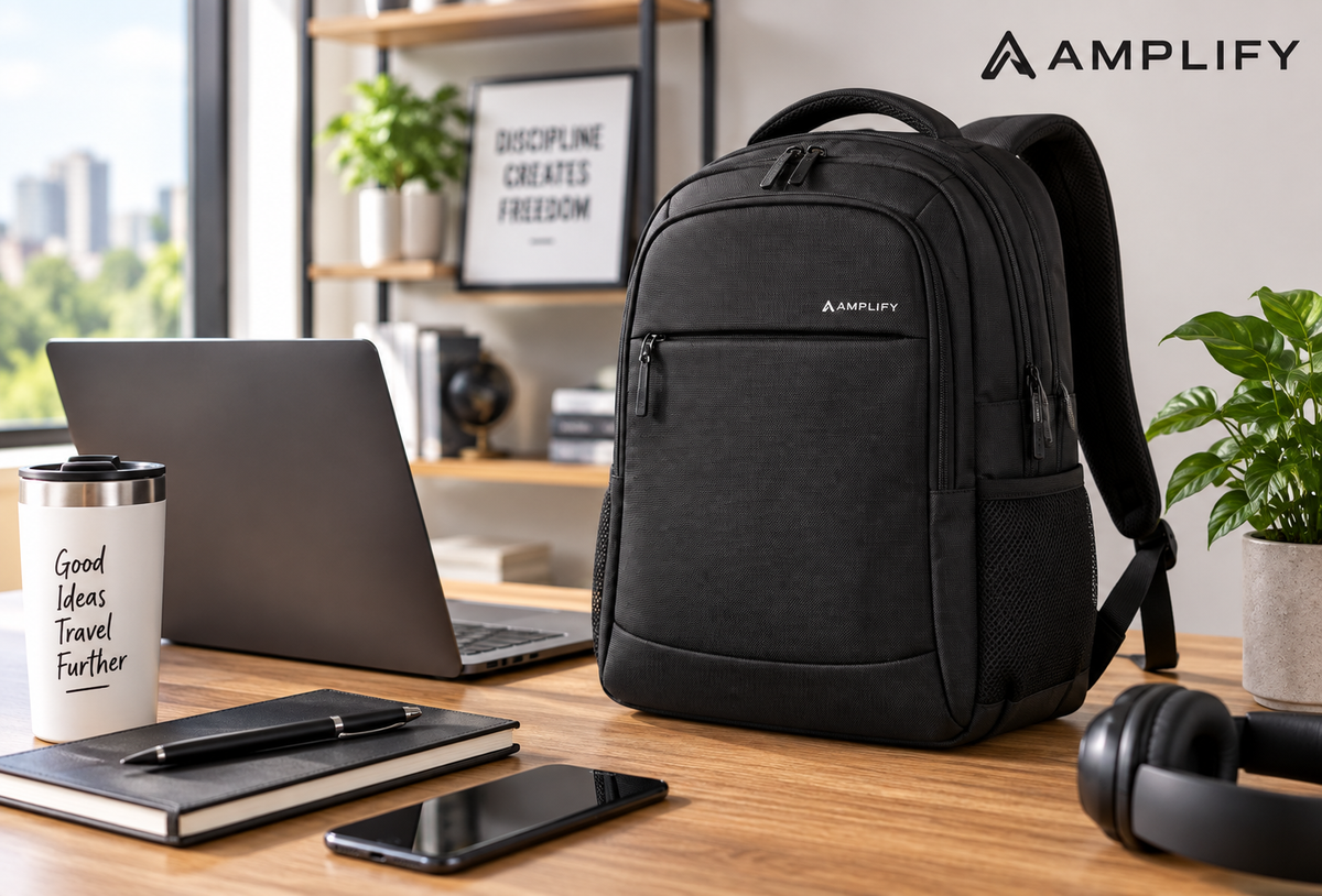 Amplify Peru 15.6" Laptop Backpack – Black