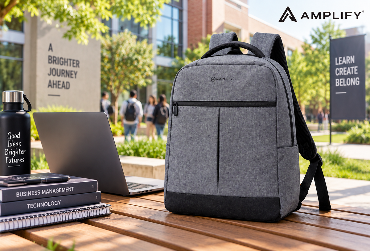 Amplify Ingwe 15.6" Laptop Shoulder Bag Black Charcoal