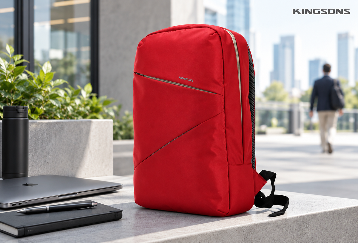 Kingsons Arrow Series 15.6" Laptop Backpack – Red