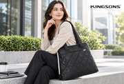 Kingsons Ladies 15.6" Shoulder Laptop Bag – Black
