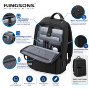 Kingsons Daily 15.6" Laptop Backpack – Black – KS3265W