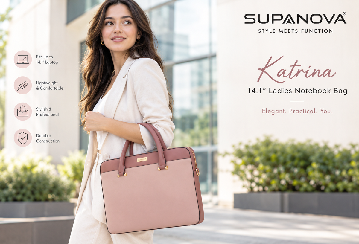 SupaNova Katrina 14.1" Ladies Laptop Bag – Pink