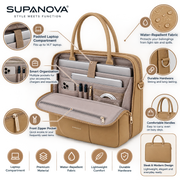 SupaNova Sienna 14.1" Ladies Laptop Bag – Tan