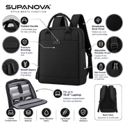 SupaNova Lara 15.6" Laptop Backpack – Black