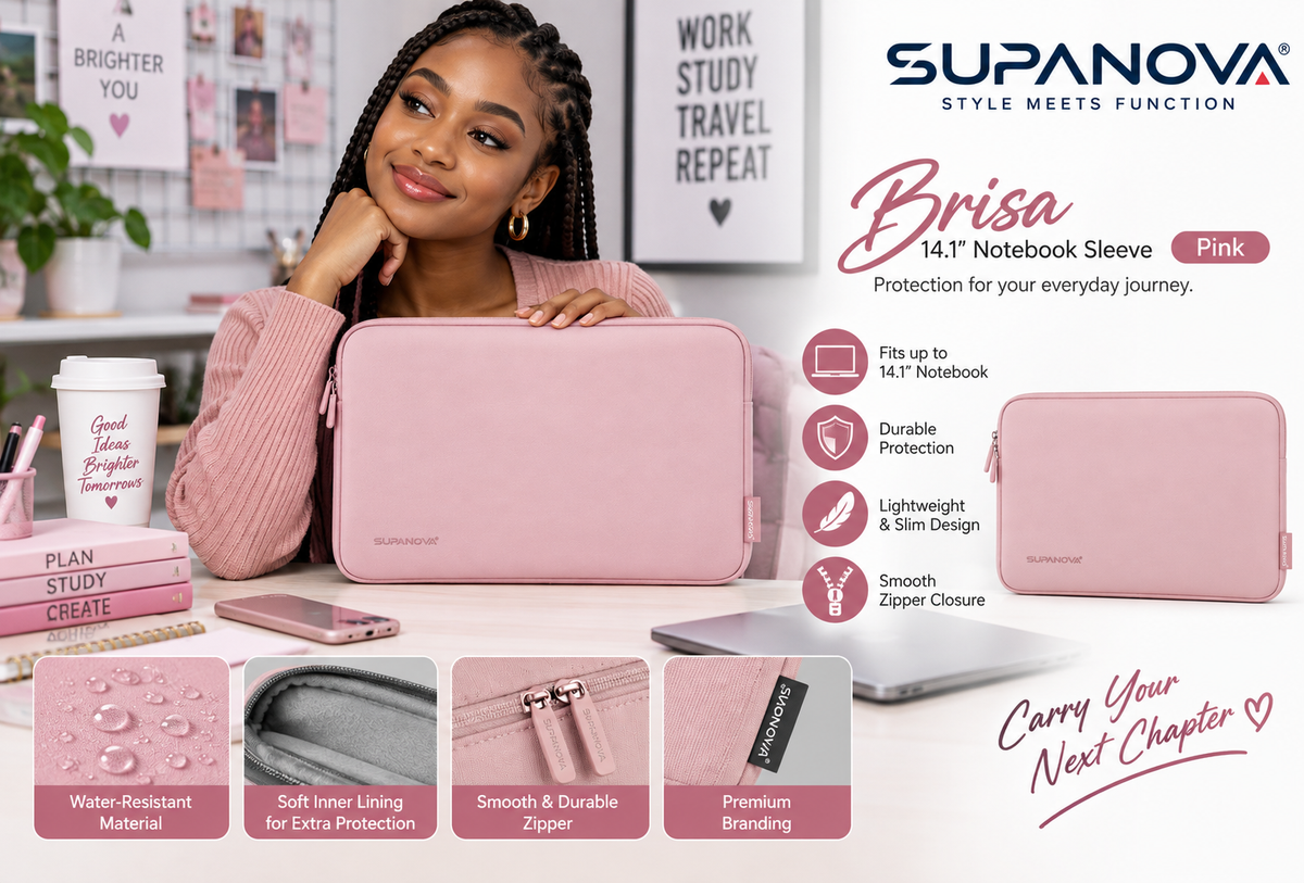SupaNova Brisa 14.1-inch Laptop Sleeve Pink SN-1043-PK