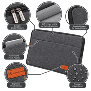 Volkano Premier 13.3-inch Laptop Sleeve Dark Grey