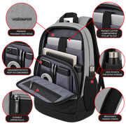 Volkano Winston 15.6-inch Laptop Backpack Black/Grey