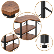 Everfurn Anthony L-Shaped Corner Work Desk Steel CT-1908