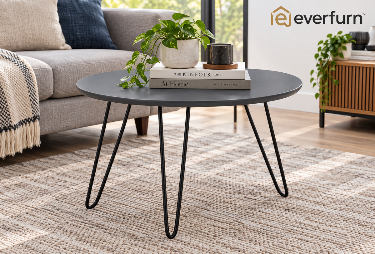 Everfurn Juniper Coffee Table Grey & Black FD-CT-24