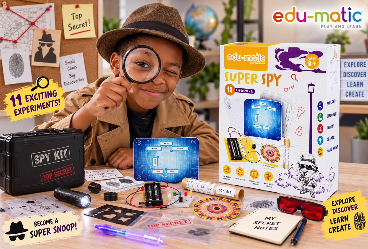 Edu-Matic Super Snoop 11 Spy Activities Kit EDU-1038