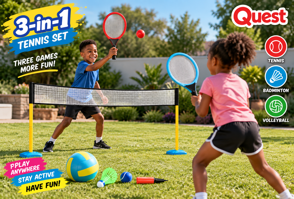 Quest 3-in-1 Tennis Set Multi QT-1266-ML