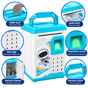 Volkano VK-5700-BL Robo Series Kids Money Saving Vault