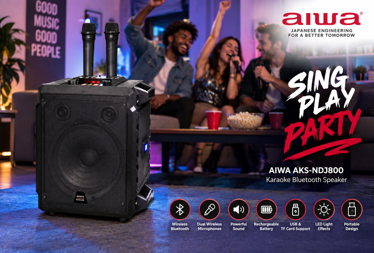 AIWA AKS-NDJ800 Karaoke Bluetooth Speaker