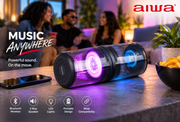 AIWA ABT-699 Portable Bluetooth 2-Way Speaker with LED Lighting – Black