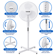 Goldair 40cm Pedestal Fan – GPF-16/A