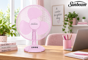 Sunbeam 30cm Desk Fan Pink- SDF-12P