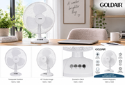 Goldair 40cm Oscillating Desk Fan – GDF-16/A