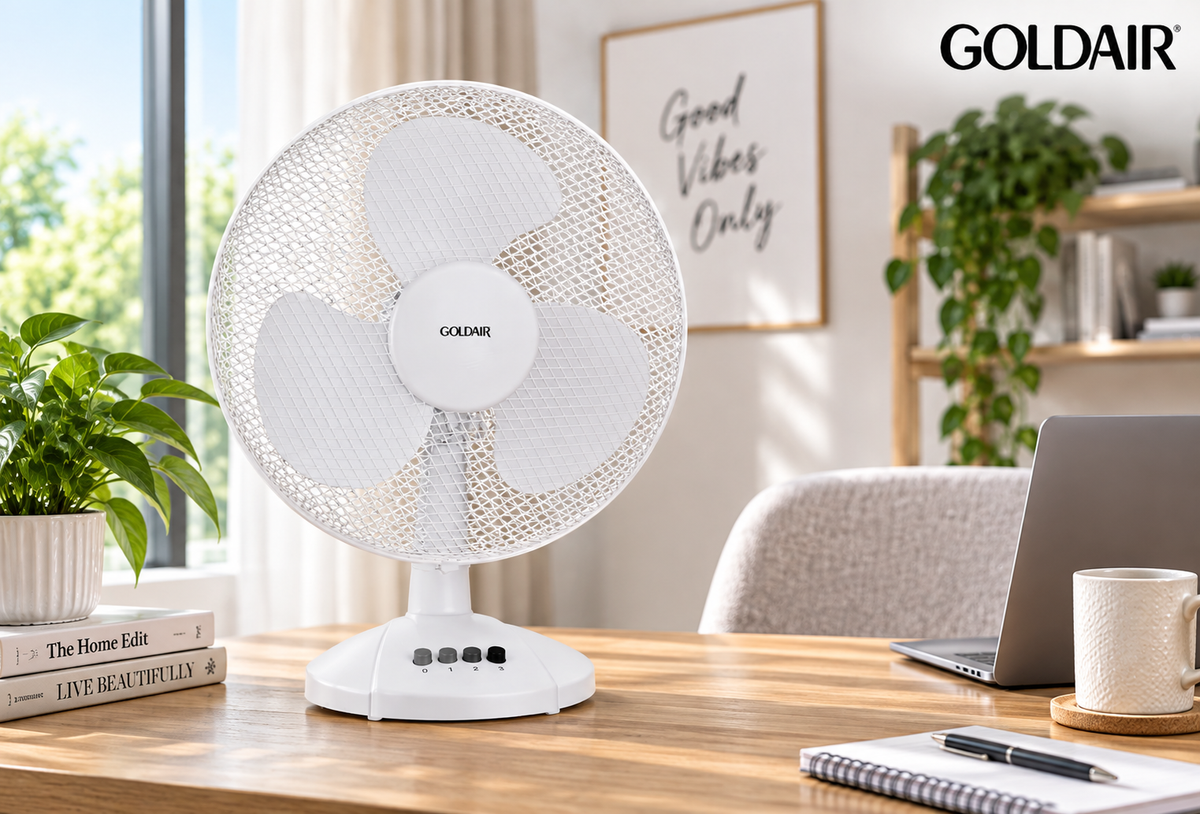 Goldair 40cm Oscillating Desk Fan – GDF-16/A