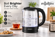 Regal Pro Glass Electric Kettle 1.7L Black