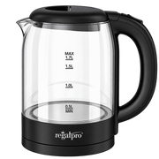 Regal Pro Glass Electric Kettle 1.7L Black
