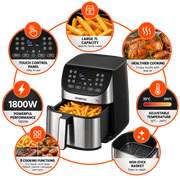 Kenwood 7L Stainless Steel Air Fryer - HFM80.000SS