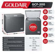 Goldair 200L Chest Freezer