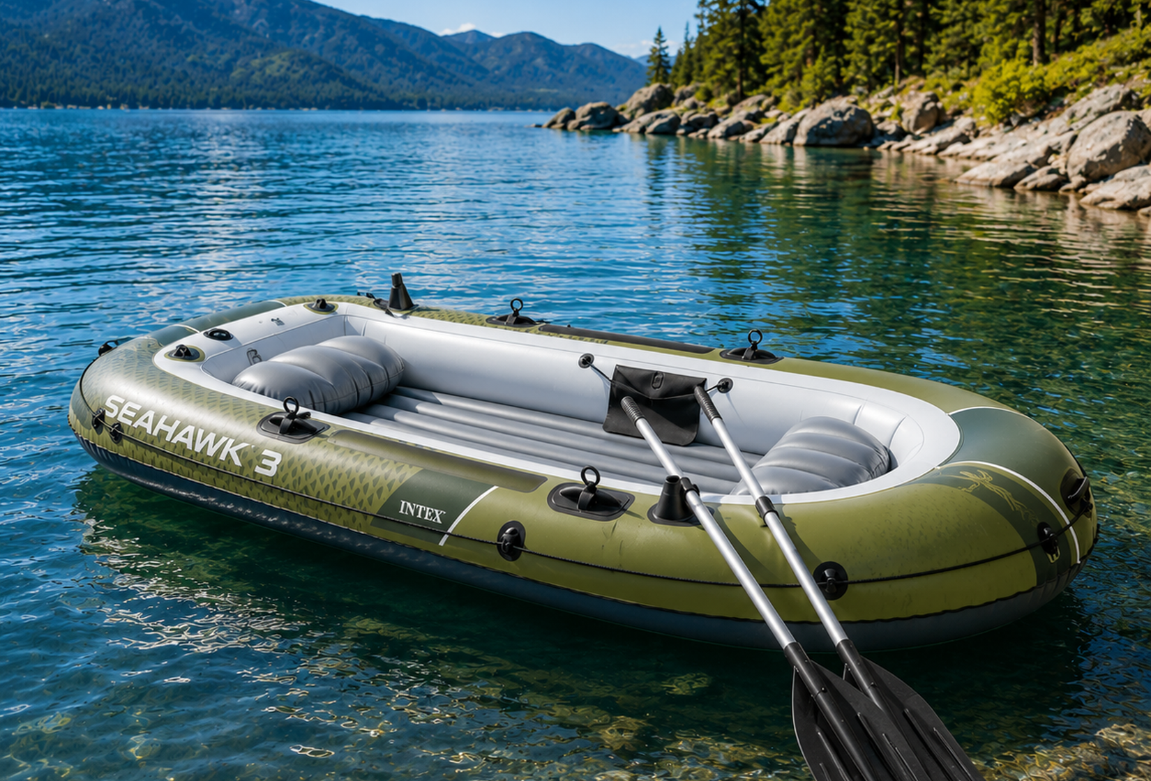 Intex Seahawk 3 Inflatable Boat - 3 Seater
