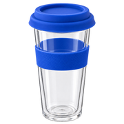Snappy Thermal Glass Tumbler 400ml Blue - LEG-SN-GL400B