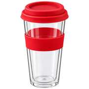 Snappy Thermal Glass Tumbler 400ml Red - LEG-SN-GL400R