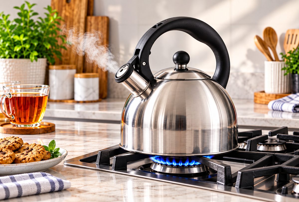 Goldair 2.5L Stovetop Whistling Kettle - Stainless Steel GGIK-2500S