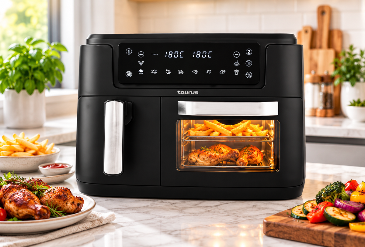 Taurus Ultimate 3 in 1 Power Air Fryer & Oven - Dual Draws 2400W 12L